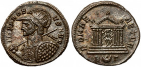 Probus (276-282) Antoninian, Rome - Military bust Obverse: IMP PROBVS AVG
 Radiate, cuirassed and helmeted bust left, holding spear and shield.
 Rev...