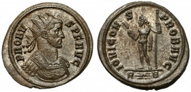 Probus (276-282) Antoninian, Rome Obverse: PROBVS P F AVG
 Radiate, cuirassed bust right Reverse: IOVI CONS PROB AVG / R≤≥B Jupiter standing left, ho...