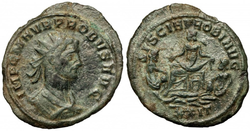 Probus (276-282) Antoninian, Siscia - rzadkość SISCIA PROBI AVG Obverse: IMP C M...