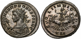 Probus (276-282) Antoninian, Serdica Obverse: IMP C M AVR PROBVS P F AVG
 Radiate bust left in consular robe, holding eagle-tipped sceptre (scipio). ...