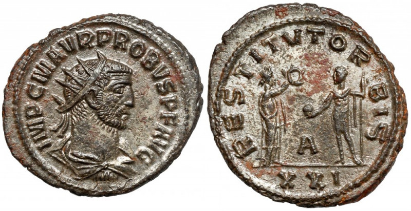 Probus (276-282) Antoninian, Antioch Obverse: IMP C M AVR PROBVS P F AVG
 Radia...