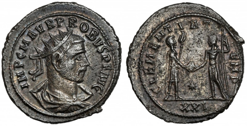 Probus (276-282) Antoninian, Tripolis Obverse: IMP C M AVR PROBVS P F AVG
 Radi...