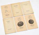 Katalogi (broszury) o monetach antycznych (6szt) Wydanie broszurowe w języku angielskim.&nbsp; Pozycje pokazane na zdjęciu.&nbsp; 
Grade: VF 

ANCI...