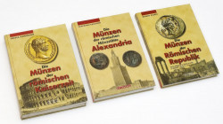 Katalogi monet antycznego Rzymu - Republika, Cesarstwo i Aleksandria Wydane w języku niemieckim bardzo przejrzyste i przydatne pozycje katalogujące me...