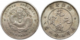 China, Hupeh, 10 den no date (1895-1907) Srebro, średnica 18,4 mm, waga 2,77 g.&nbsp; 
Grade: XF/XF+ 

WORLD COINS - ASIA CHINA