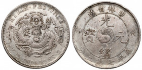 China, Kirin, Yuan year 40 (1903) Srebro, średnica 37,9 mm, waga 26.04 g. Moneta pozyskana spoza terytorium RP - nie wymagająca pozwoleń wywozowych. C...
