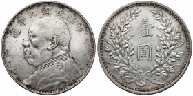 Republic of China, Shikai, Yuan / Dollar year 9 (1920) Moneta czyszczona z zadrapaniami.&nbsp; 
Grade: ~VF 

WORLD COINS - ASIA CHINA