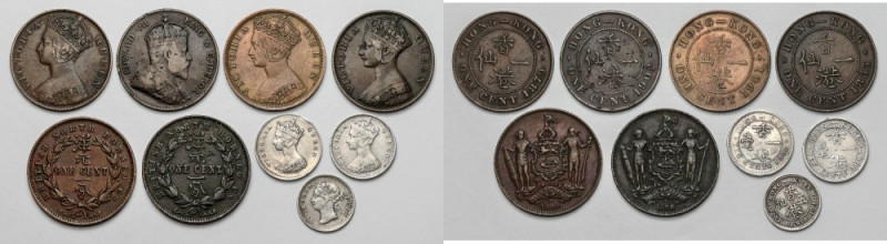 Hong Kong and Borneo, Victoria i Edward VII, cent - 10 cent, lot (9pcs) 

WORL...