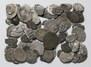 Russia, silver wire money (84pcs) Duży, przekrojowy zestaw łezek wzbogacony o jednego szeląga ryskiego Gustawa Adolfa. 
 

EUROPE WORLD COINS - RUS...