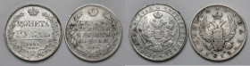 Russia, Alexander I and Nicholas I, Ruble 1819-1841, lot (2pcs) 1841 przeczyszczony, 1819 naturalnie obiegowy. 

Grade: VF 

EUROPE WORLD COINS - ...