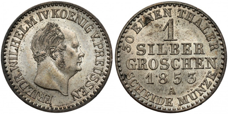 Preussen, Friedrich Wilhelm IV, Silber Groschen 1853-A, Berlin
Prusy, Fryderyk ...