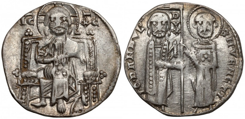 Venice, Giovanni Dandolo (1280-1289), Grosso Srebro, średnica 19,7 mm, waga 1,86...