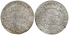 August III Sas, Dwuzłotówka Lipsk 1761 - 8 GR - bardzo rzadki rok Bardzo rzadko spotykany rocznik dwuzłotówek Sasa. Drugi raz w naszej ofercie, w pona...