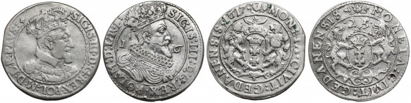 Zygmunt III Waza, Ort Gdańsk 1617 i 1625 - zestaw (2szt) 1625 w odmianie z liter...