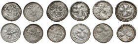 Denary krzyżowe (6szt) CNP VI i VII - w tym polskie Moneta pierwsza od lewej strony w górnym rzędzie: CNP 986, prawdopodobnie jedna z ostatnich emisji...