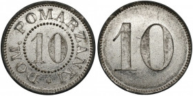 Pomarzanki, dominium, żeton o nominale 10 Cynk, średnica 24,0 mm, waga 2,88 g. 
Grade: XF 

TOKEN POLAND POLEN