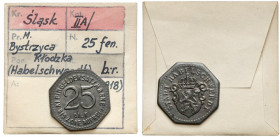 Habelschwerdt (Bystrzyca Kłodzka) 25 gilt bez daty - ex. Kałkowski Żelazo, średnica 20,7 x 20,7 mm, waga 2,63 g.&nbsp; Egzemplarz z kolekcji Tadeusza ...