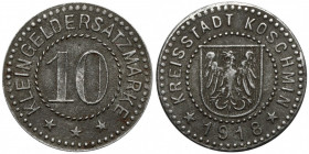 Koschmin (Koźmin), 10 fenigów 1918 Żelazo, średnica 20,3 mm, waga 1,56 g.&nbsp; 
Grade: VF+ 

TOKEN POLAND POLEN