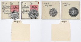 Schmiegel (Śmigiel), 10 i 50 fenigów 1917, zestaw (2szt) - ex. Kałkowski Egzemplarze z kolekcji Tadeusza Kałkowskiego, w komplecie z jego kopertkami....