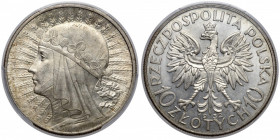 Głowa Kobiety 10 złotych 1932 bz, Londyn - piękna Piękna, wyselekcjonowana moneta. Najwyższa ocena w PCGS, tylko jedna moneta wyżej w NGC. Polecamy. ...