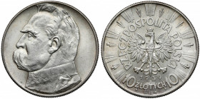 Piłsudski 10 złotych 1939 Reference: Chałupski 2.32.6.a, Parchimowicz 124.f
Grade: AU 

POLAND POLEN