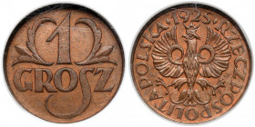 1 grosz 1925 Reference: Chałupski 2.2.1.a, Parchimowicz 101.b
Grade: UNC/AU 

POLAND POLEN