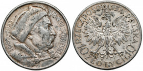 Sobieski 10 złotych 1933 - fałszerstwo z epoki Rzadko spotykany typ monety w formie fałszerstwa z epoki - dziesięciozłotówka z Sobieskim. 
 Bardzo ła...