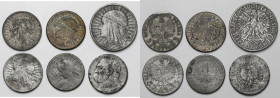 2, 5 i 10 złotych 1925-1935 - fałszerstwa z epoki (6szt) Metal niemagnetyczny.
 

POLAND POLEN
