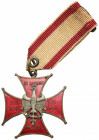 Krzyż Miejskiej Straży Obywatelskiej Lwowa ZA ZASŁUGI 1918 I.XI 1928 M.S.O Ustanowiony w 10 rocznicę walk w obronie Lwowa, dla uhonorowania zasłużonyc...