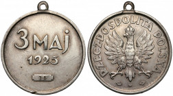 Medal 3-go Maja 1925 - NISKI numer #76 Medal ustanowiono w 1925 roku z zamiarem nadawania corocznie, w dniu 3-go maja, co nie zostało jednak zatwierdz...