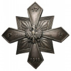 Odznaka 17 Pułk Piechoty Odznaka dwuczęściowa, wykonana z tombaku srebrzonego. Nakrętka firmowa wykonawcy w komplecie, średnica 22 mm.&nbsp; Wymiary 3...