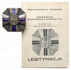 Odznaka Instruktorska Przysposobienia Wojskowego, II stopień z Legitymacją Odznaka emaliowana, bita z kontrą, w zestawie z legitymacją, z roku 1934.
...