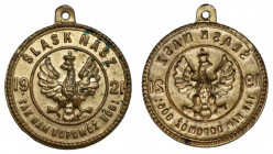 Medalik patriotyczny, Śląsk 1921 - III Powstanie Śląskie Medalik bity z kontrą w mosiądzu.&nbsp; Średnica 22,1 mm.&nbsp; 
Grade: AU