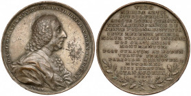 Medal 1771, Johann Ludwig Regemann, autorstwa Holzhäusser - BRĄZ srebrzony Medal upamiętniający Jana Ludwika Regemann - doktora medycyny, który leczył...