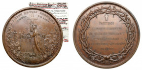 Medal Poległym manifestantom-patriotom 1861 - EFEKTOWNY Bardzo rzadki typ medalu, który zazwyczaaj spotykany jest na rynku tylko w formie odlewanych, ...