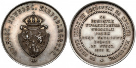 Medal SREBRO Uwłaszczenie Włościan 1863 Rzadka wersja w srebrze.
 Awers: trójpolowa tarcza herbowa pod koroną i napis: WOLNOŚĆ . RÓWNOŚĆ . NIEPODLEGŁ...