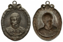 Medalion (140x190) książę Józef Poniatowski 1763-1813 Odlew średniej jakości, dość gruby w wykonaniu. Duża plakieta poświęcona m.in. dowódcy armii Rze...