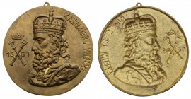Medalion (120mm) Kazimierz III Wielki 1364 Medalion, którego bazę stanowił medalion z warsztatu Minterów (popiersie i układ napisu, Dubrowska-Sołtan 2...