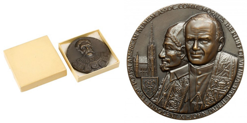 Medal PANA Sobieski / Jan Paweł II - piękny Piękny, niskonakładowy medal PANA (P...