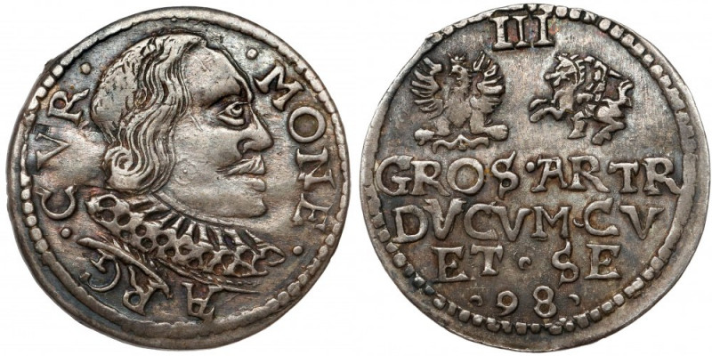 Kurlandia, Wilhelm Kettler, Trojak Mitawa 1598 Pierwszy rocznik trojaków księcia...