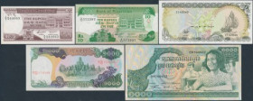 Mauritius, Maldives & Cambodia - set of banknotes (5pcs) 
Grade: 1, 1/AU
