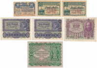 Austria, zestaw banknotów i bonów (7szt) 20 kronen st.3, pozostałe banknoty w st.1, 1/1-.&nbsp; 
Grade: 3, 1/1, 1- 

AUSTRIA / ÖSTERREICH