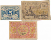 France, set of banknotes (3pcs) 
Grade: VG-VF 

France / Frankreich