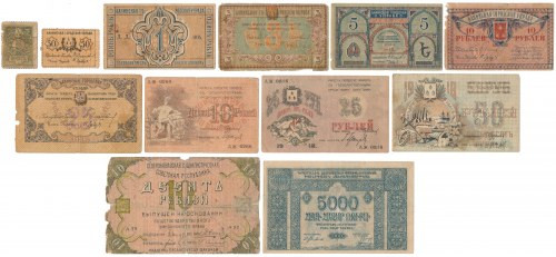 Russia, Transcaucasia - Baku/Armenia, 5 Kopeks - 5.000 Rubles (12pcs) Reference:...