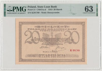 20 mkp 1919 - K - rzadkość Na obecnej aukcji mamy przyjemność zaoferować jedną z najlepszych kolekcji banknotów markowych jaka była oferowana na aukcj...