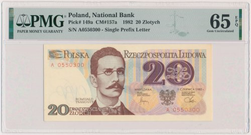 20 złotych 1982 - A Reference: Miłczak 157a
Grade: PMG 65 EPQ 

POLAND POLEN...