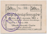 Gutów, 50 fenigów 1921 Reference: Podczaski P-044.1.c
Grade: XF+ 

POLAND POLEN GERMANY RUSSIA NOTGELDS