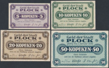 Płock, 5 - 50 kopiejek (ważne do 1.1.1919) KOMPLET - niekasowane (4szt) Reference: Podczaski R-310.B.1.a-4.a
Grade: UNC 

POLAND POLEN GERMANY RUSS...
