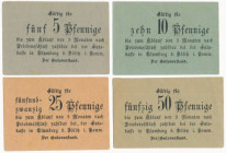 Blumberg bei Dolitz (Mokrzyca), 5 - 50 pfg 1921 KOMPLET (4szt) 50 pfg st.~ obdarty, podklejony narożnik, pozostałe banknoty w st.1/1- Znak wodny: B w ...