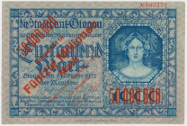 Glogau (Głogów), 1.000 mark 1922 PRZEDRUK na 50 mln mark 1923 Reference: Keller 1808c
Grade: +/VF- 

POLAND POLEN GERMANY RUSSIA NOTGELDS
